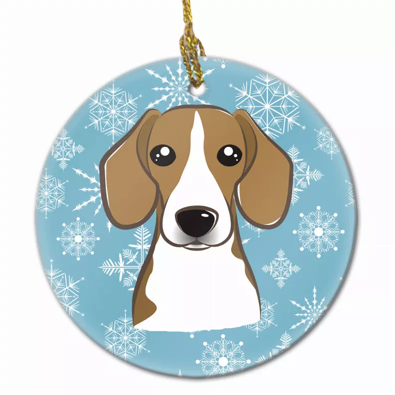 Snowflake Dog Ornament (31 Designs)